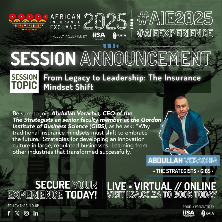 Closing talk: From Legacy to Leadership: The Insurance Mindset Shift Closing talk: From Legacy to Leadership: The Insurance Mindset Shift